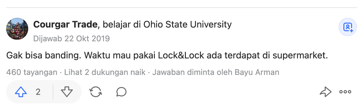 pendapat orang tentang locknlock