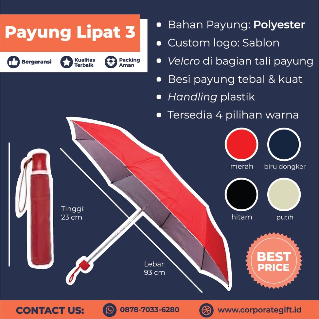 Payung Lipat 3 Custom