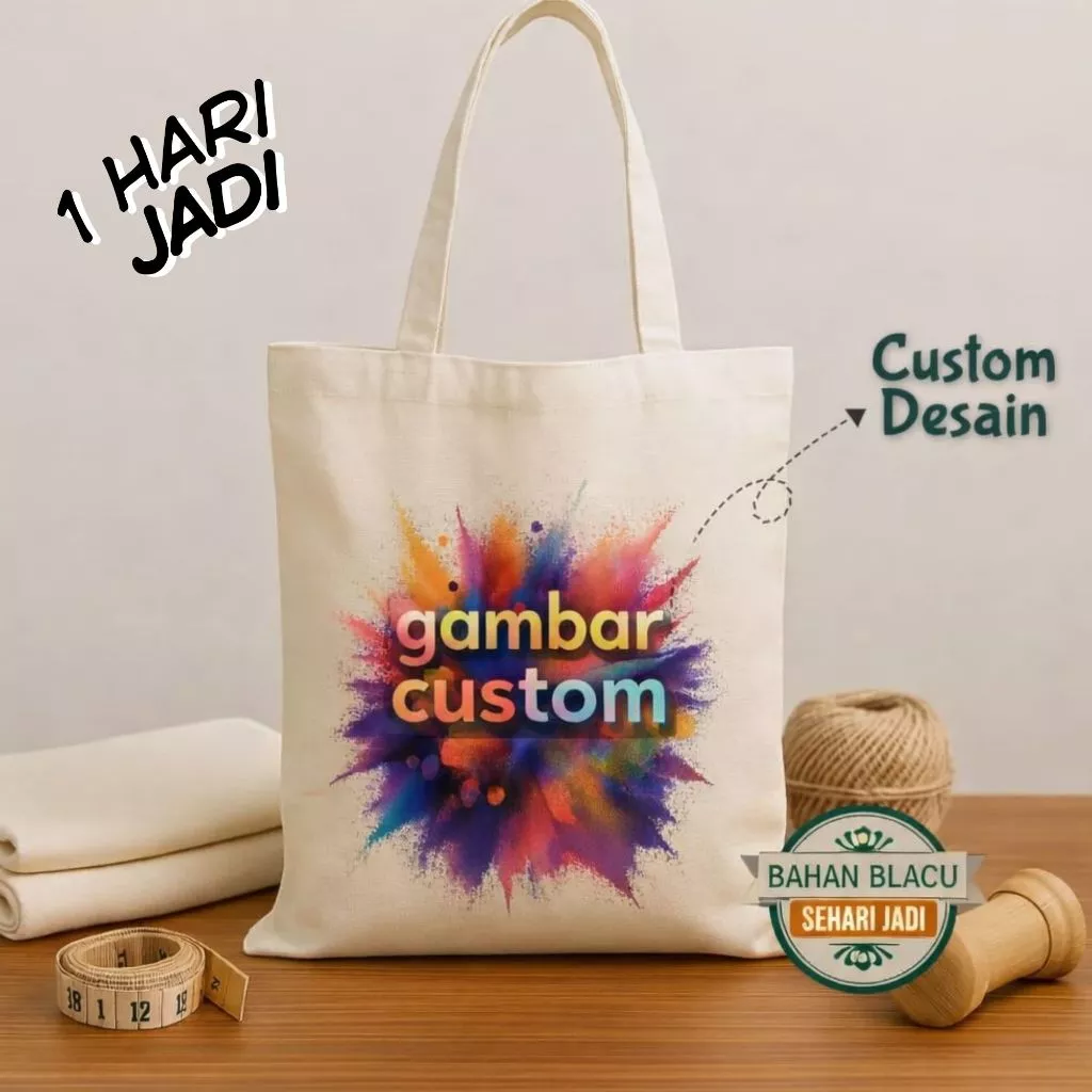 1 Hari Jadi Tote Bag Custom Blacu