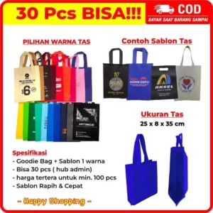 Goodie Bag Custom Tas Spunbond Custom Sablon
