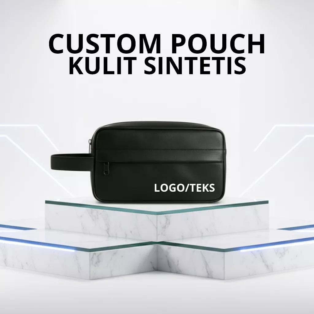 Pouch Kulit Sintetis Custom Logo Perusahaan Handbag