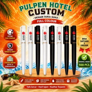 Pulpen Custom Logo Full Color Promosi Hotel