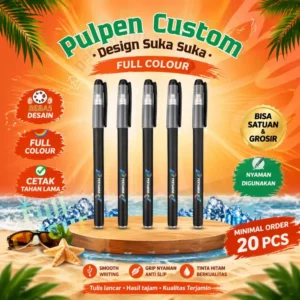 Pulpen Gel Custom 0 5mm Plastik Include