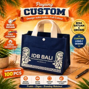 Tas Custom Logo Polyester 36x28x12cm Promosi Souvenir
