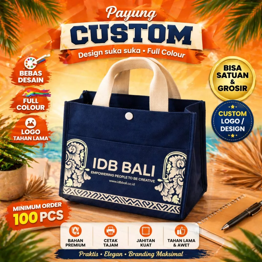 Tas Custom Logo Polyester 36x28x12cm Promosi Souvenir